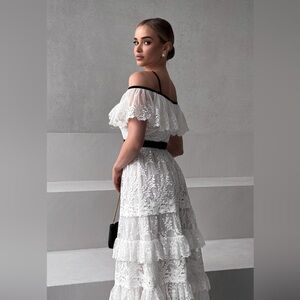 Elegant White Lace Dress